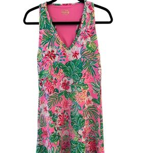 Lilly Pulitzer Pink and Green Sleeveless Sundress